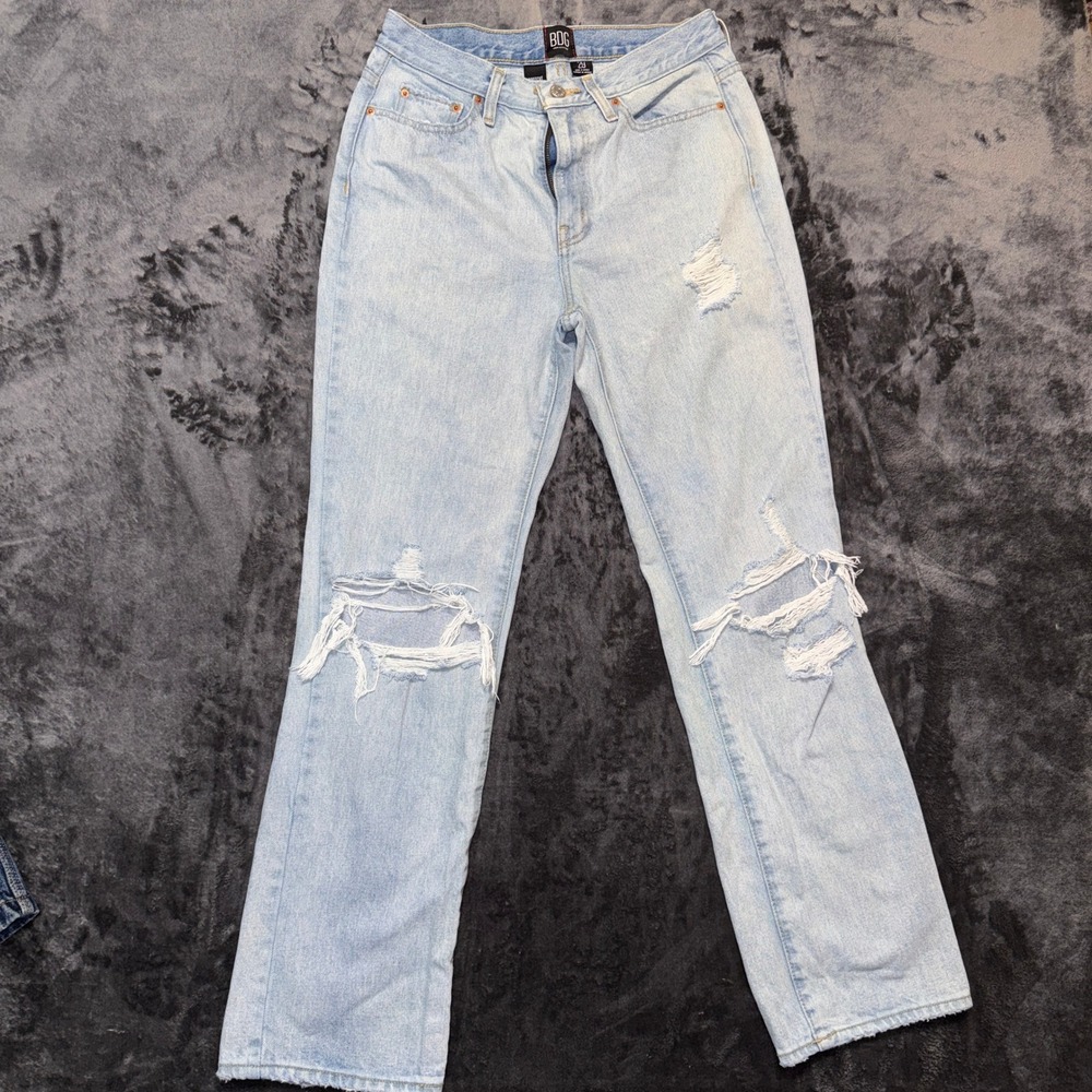 BDG Urban Outfitters Light Wash High Rise Bootcut Jeans Size 29 Blue Denim